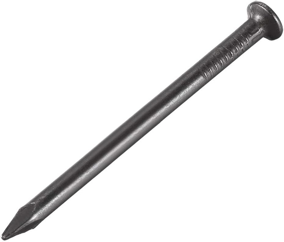 XYWHPGV Hardware Nails Carbon Steel Point Tip Wall Cement Nail 50mm(2") 3mm Rod Dia Black 50pcs(ce704 54ced 8bff1 87d6d 664b6 b812e