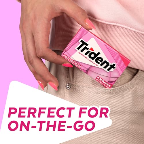 Image of Trident Bubblegum Sugar Free Gum, Travel Accessories, 12 Packs of 14 Pieces (168 Total Pieces)