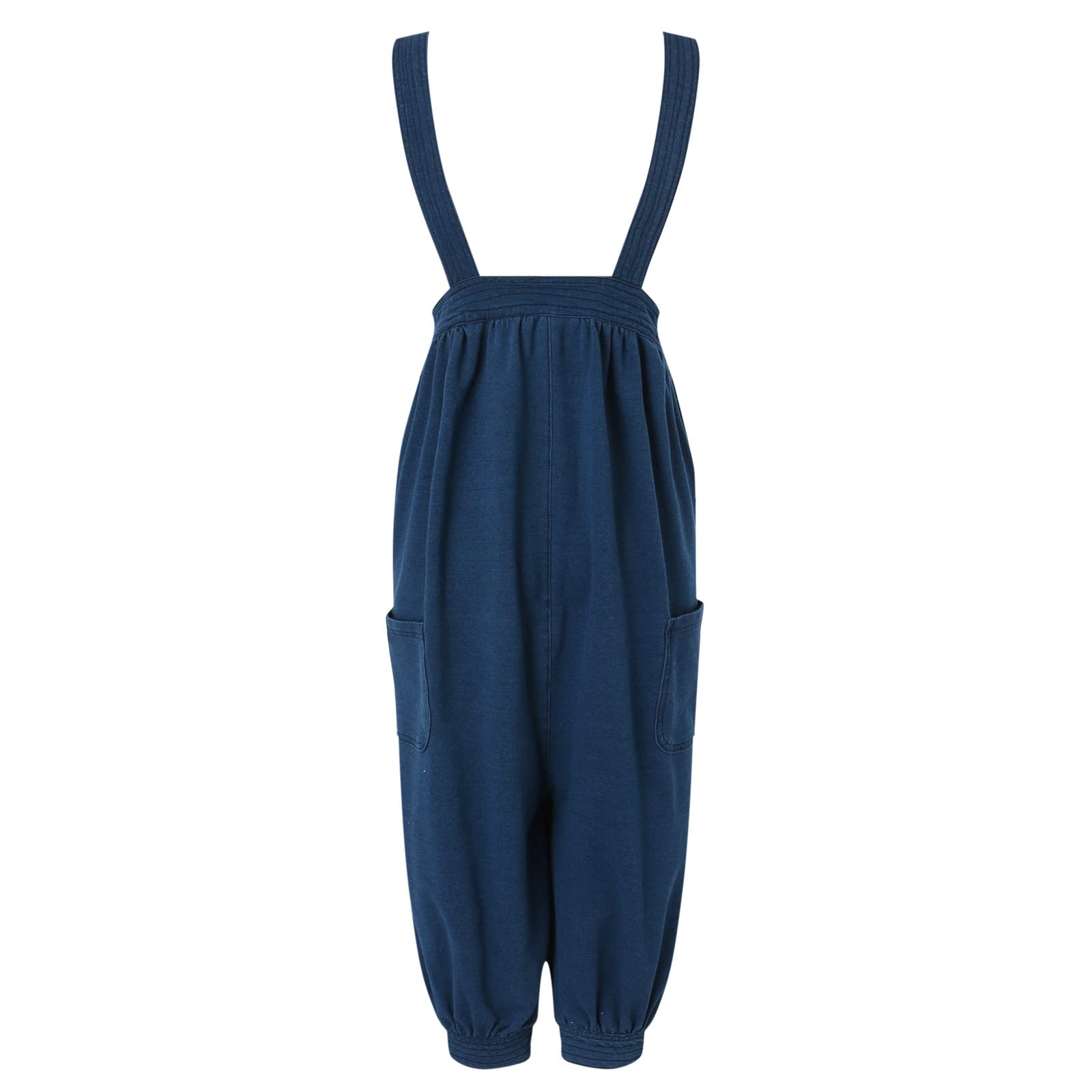 Mono para mujer, oversize denim oversize, pantalones vaqueros largos, peto, con bolsillo, para verano, para niñas, pantalones con tirantes, mono de moda, 01# azul., Talla única