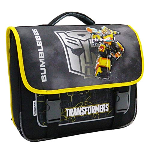 Mochila escolar TRANSFORMERS: 2 compartimentos   Negro