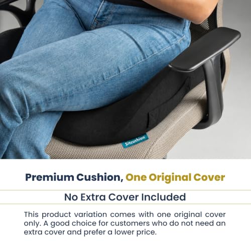 Image of Office Chair Cushion for Back & Tailbone, Sciatica Pain Relief Pillow