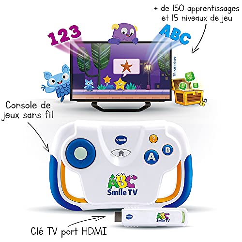 VTech â€“ ABC Smile TV, Ma Première Console de jeux Ã‰ducative â€“ 3/7 Ans â€“ Version FR