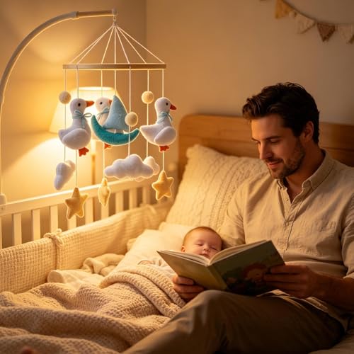 Mobile pour bébé canard et étoile suspendu pour lit et couffin - 3