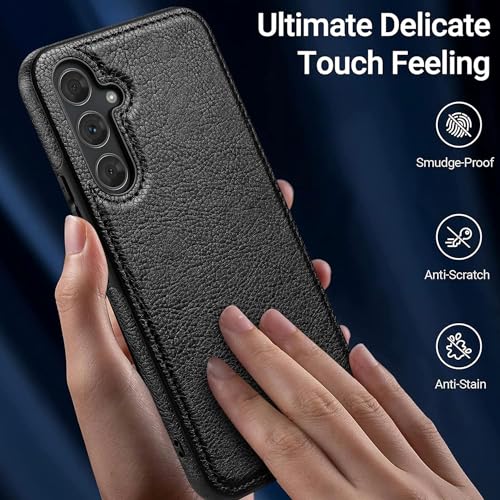 Image of MOBILOVE PU Leather Flexible Back Case Cover for | Samsung Galaxy S23 FE 5G (Black)