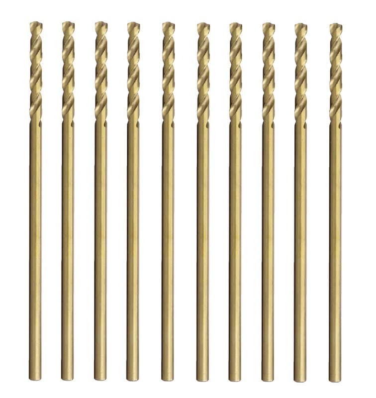 10Pcs 5/32 in.x 6 in. Cobalt Drill Bit Aircraft Extension Extra Long Deep Hole Metal Drill