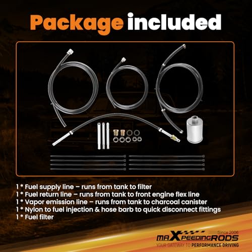 Image of maXpeedingrods Fuel Line Kit for Chevrolet GMC 1988-1997 Trucks, NFR0013 GM23B FL-GM22B FL-GM22B-T (Gasoline Only)