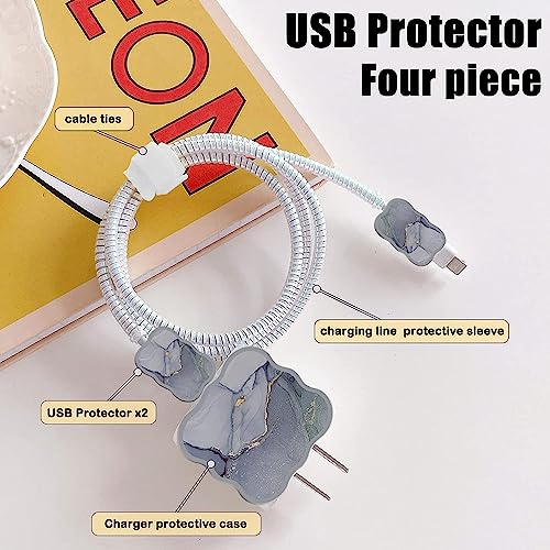 Image of Silicone iPhone Charger Case,Accessories,Protective Case for 18W 20W iPhone 14 13 12 11 Pro Max Fast Charging Cable Adapter Charger, Cute Lightning Data Cable Case for iPhone Charger,(Grey)