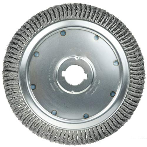 Image of Weiler 09790 14 inch Extra High Density Standard Twist Knot Wire Wheel, .016 inch Steel Fill, 2 inch Arbor Hole, Made in The USA (Pack of 2)