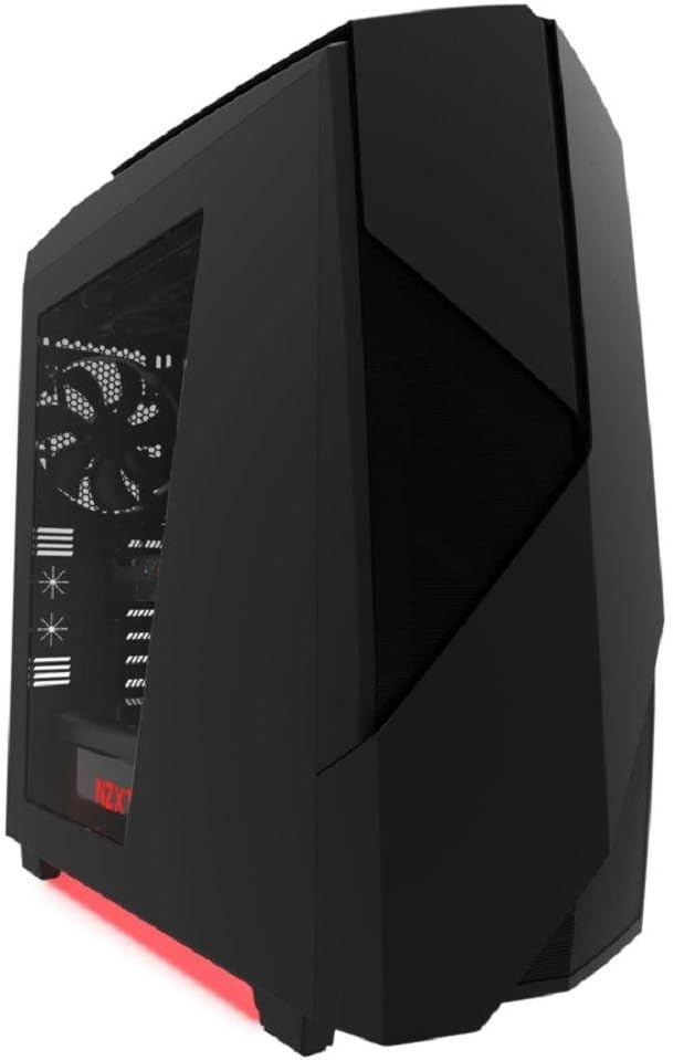 NZXT NOCTIS 450 Case for PC - Matte Black/Red