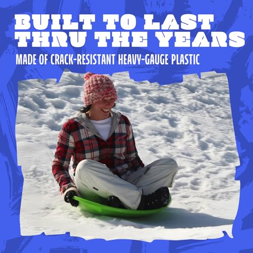 Image of Flexible Flyer 26 inch Flying Saucer Sled Multipack - Plastic Snow Sleds with Hand Grips, Heavy Duty Snow Discs for Kids, Adults, Schools, Camps & Daycares