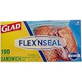 Glad Zipper Sandwich Bags - 100Bags.