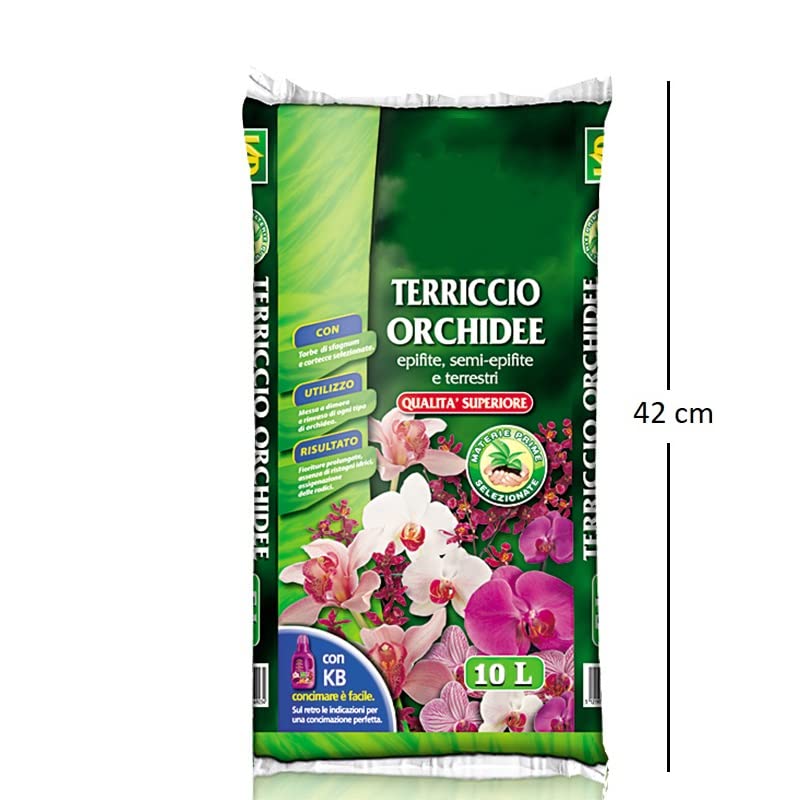 Virsus Kit Terriccio Per Orchidee 10L + Vaso Trasparente Ø14cm Con Sottovaso | Substrato Con Corteccia E Torba