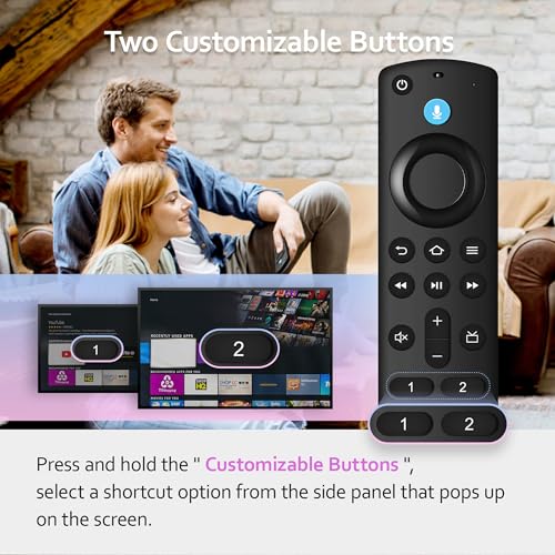 Image of Replacement Voice Remote Control Fit for Fires Smart TV Stick /Cube, Stick 4K /4K Max(1st / 2nd Gen), Stick HD /Lite, Smart TV 3rd Gen, Compatible with Insignia /Pioneer Smart TVs