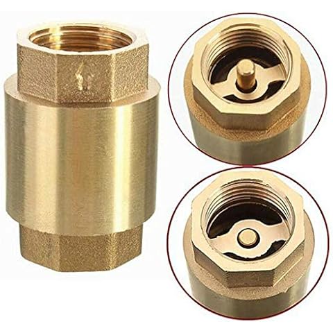 BE-TOOL Spring Check Valve 1/2" 18.5mm Brass Check Valve Non Return Single Check Valve for Water, Oil, Steam and Other Media (Pack of 1) Cover