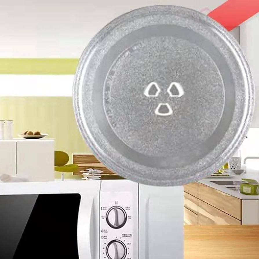 Image of Turntable Glass Plate /Tray for Microwave Oven, Compatible Oven Glass Cooking Tray /Plate for Panasonic with 21L LG Models Rotating Baking Glass Plate(NOT for Samsung Microwave)