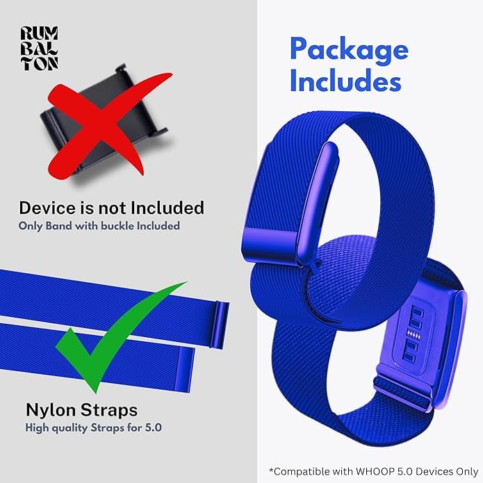 Image of Nylon Strap Compatible with Whoop 5.0 Band Strap - Durable, Adjustable Fitness Tracker Strap | Breathable, Comfortable Bands for Workout, Sleep, and Health Monitoring (Device Not Included)
