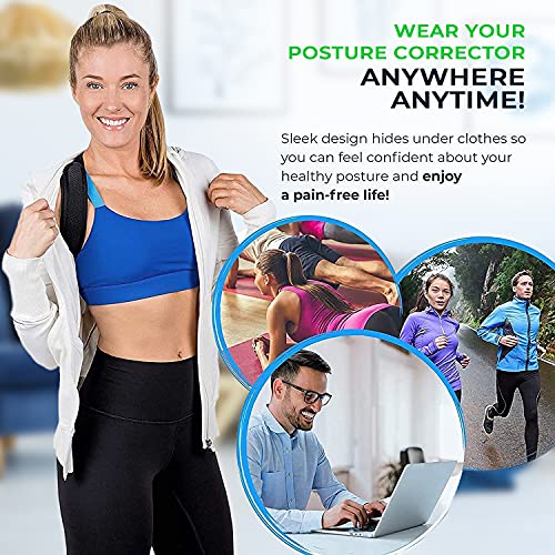 Product Image 6: SENSESCOLLECTIONS Back Posture Corrector for Men and Women Discreet Under Clothes Comfy and Effective Clavicle Brace for Neck, Shoulder, Back Pain Relief Fully Adjustable Spinal Brace for Slouching