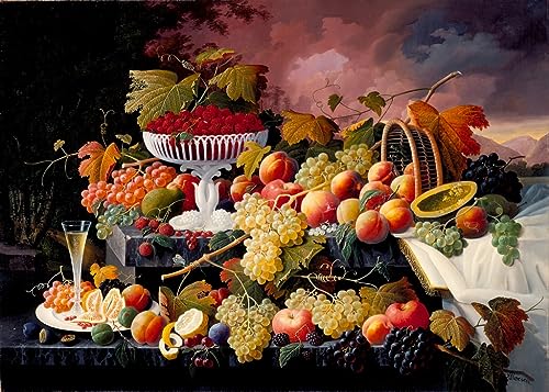 Peinture poster impression de qualité supérieure : art mural moderne nature morte aux fruits