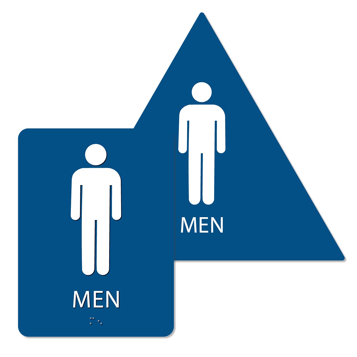 ALPHA DOG ADA SIGNS - Men's Bathroom Sign Bundle with Braille for Your Business, Wall and Door, ADA Compliant, Indoor or Outdoor, Easy Installation,