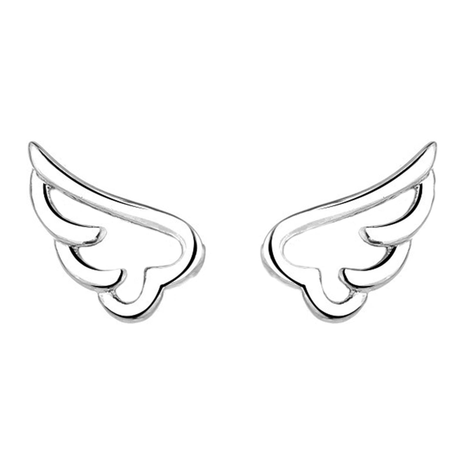BG&WLingBG&WLing 925 Sterling Silver Angel Wing Stud Earrings Hypoallergenic Small Wings Earring Dainty Minimalis Jewelry Gifts for Women Teen Girls