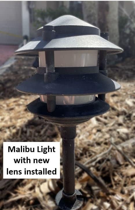 Spree Frosted Plastic Lens Globe for 3 Tier Metal Low Voltage Path Lights Compatible/Replacement for Malibu Landscape Lighting CL191, 8301-9200-01 or 1301-9200-80, 3.75" x 3.3" image 5