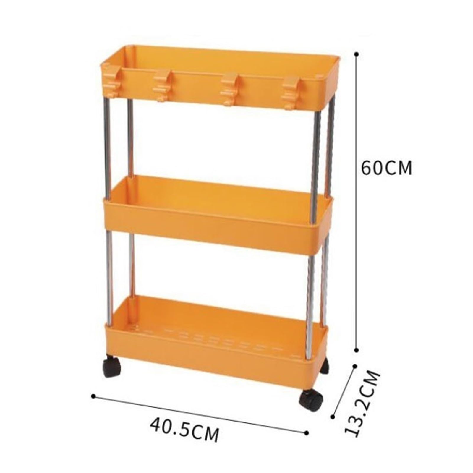 Küchenwagen, ausziehbar, schmal, rollend, platzsparendes Lagerregal für Küche, Bad, Waschküche, Schlafzimmerorganisation