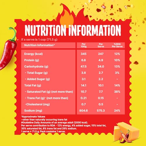 Image of MAGGI Spicy Cheesy Instant Cuppa Noodles - Delicious Slurpy and Saucy Taste, 71.5g