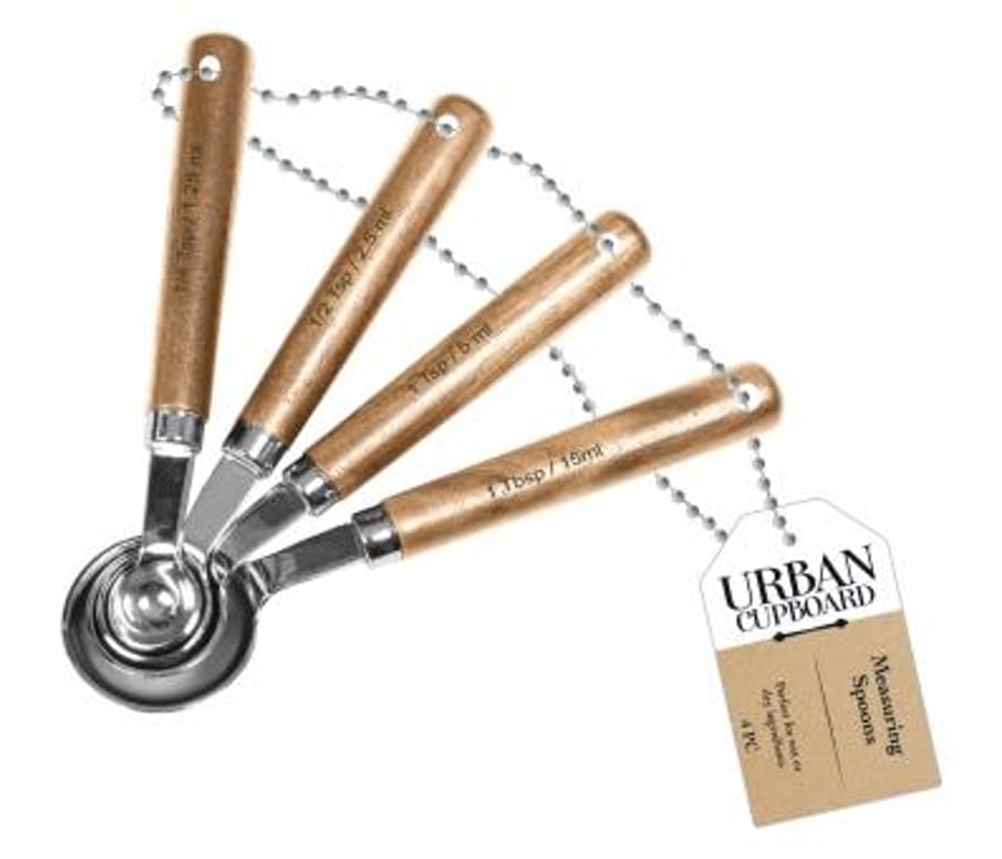 Amazon.com: Urban Cupboard Measuring Spoons, 4pc silver: Home