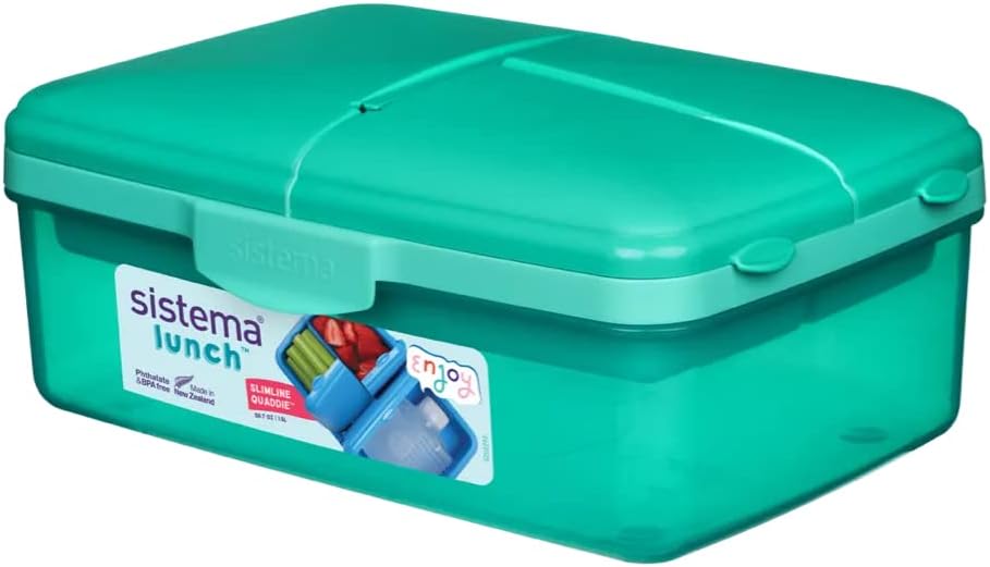 1.5L Slimline Quaddie Colored Box Green, 23965
