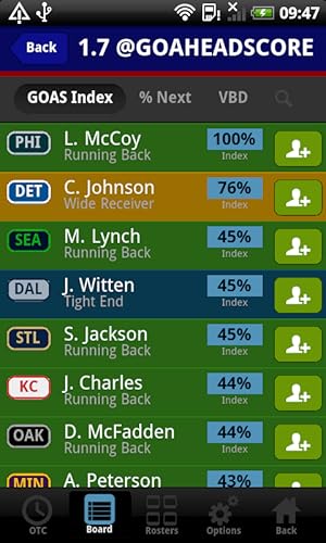FF Draft GM 2012 - Fantasy Football Intelligent Drafting