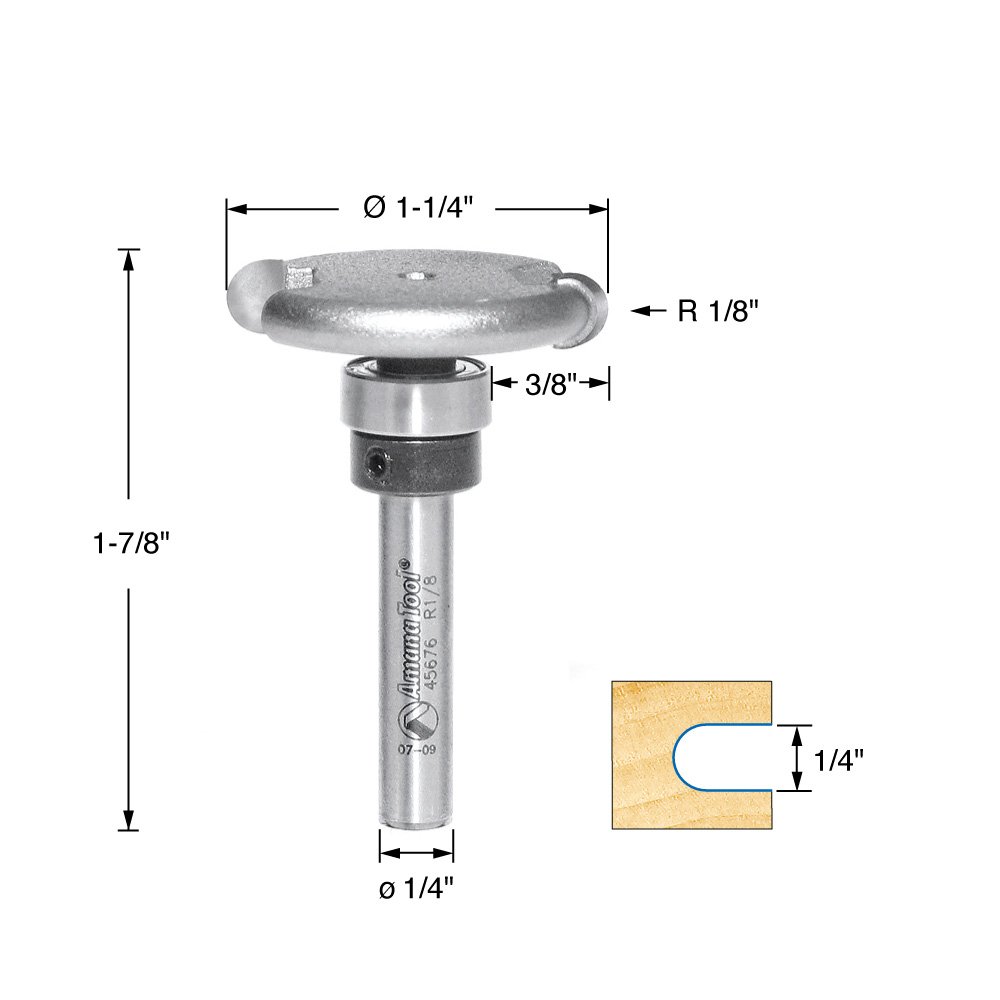 Amana Tool - 45676 Carbide Tipped Flooring Rounded Dedicated