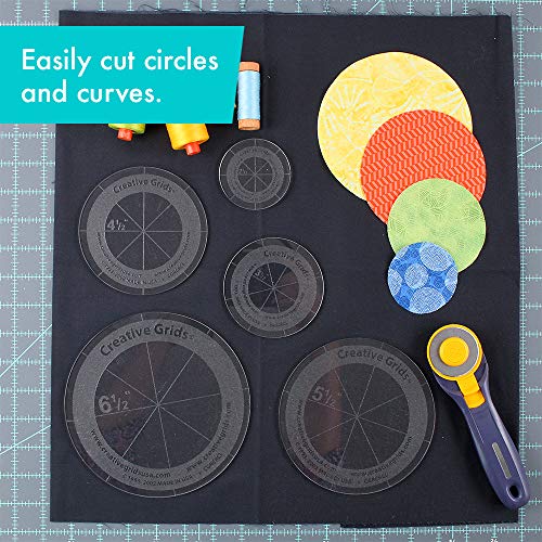 Creative Grids Quilt Ruler Circles (5 Discs with Grips) Quilt Ruler - CGRCRCL by Creative Grids - Image 3