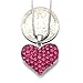 Soulbreezecollection Valentine's Day Gift Love Red Heart Necklace Pendant Charm Women Jewelry (Hot Pink)