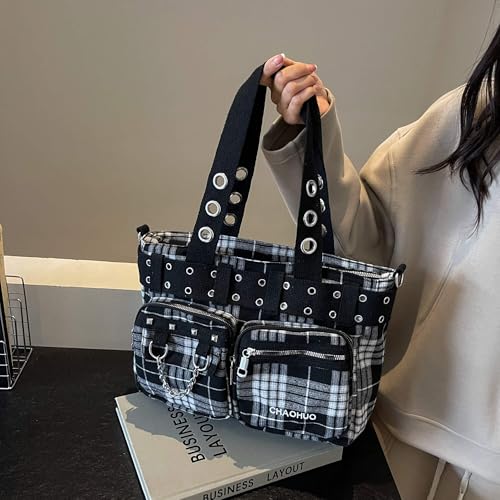 Goth Punk Messenger Bag, Emo Gothic Shoulder Bag4