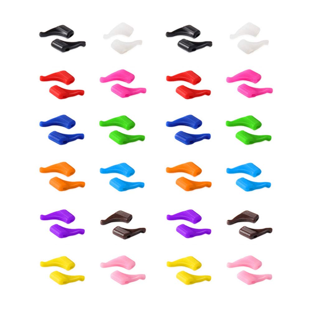 HEALLILY 24 Pair Eyeglass Ear Pads Eyeglass Ear Grip Eyeglasses Anti