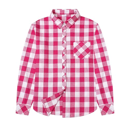 Image of SANGTREE Long Sleeved Flannel Shirt Button Down Plaid Shirts