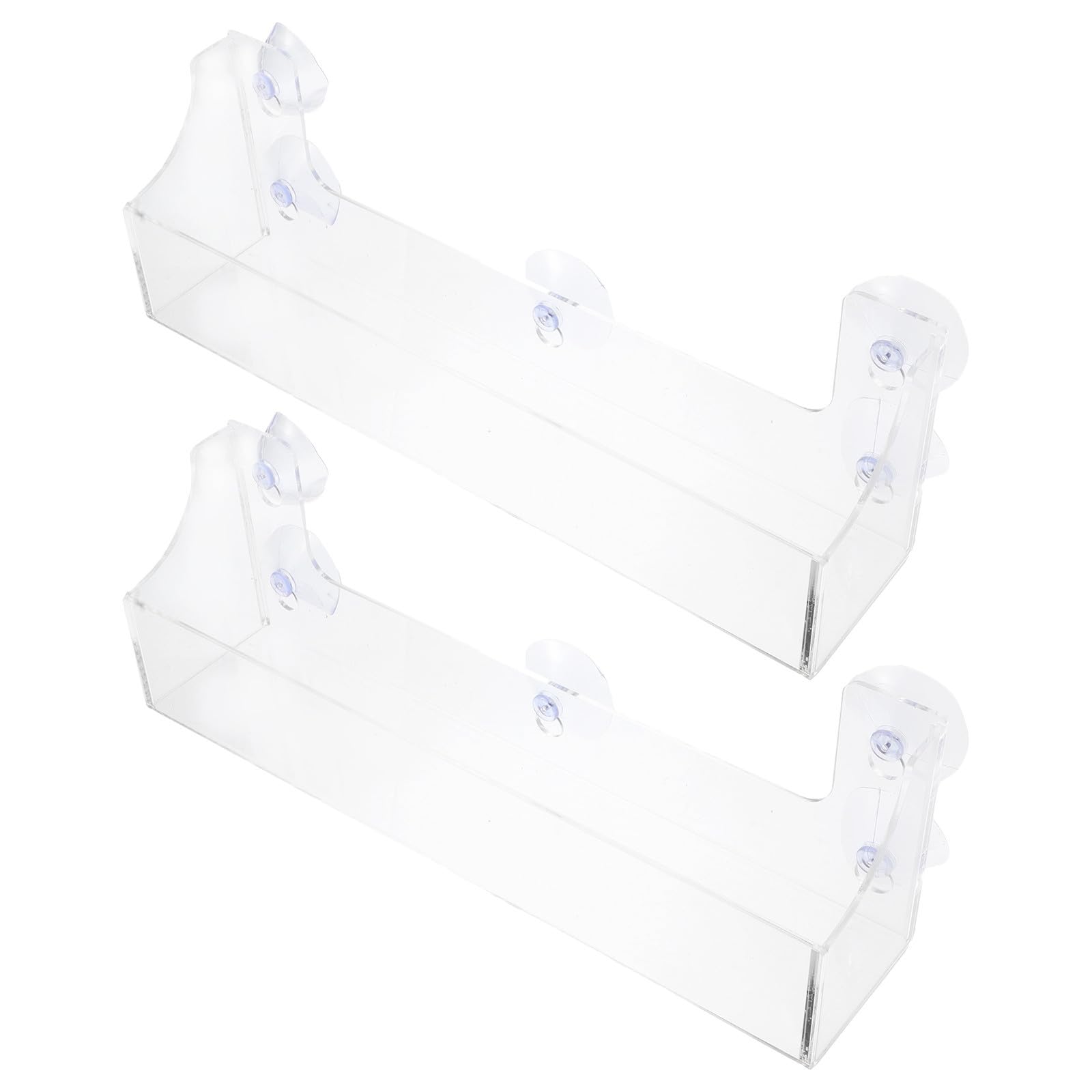 2 Piezas Estante para Nevera sin Taladro de Acrílico Transparente