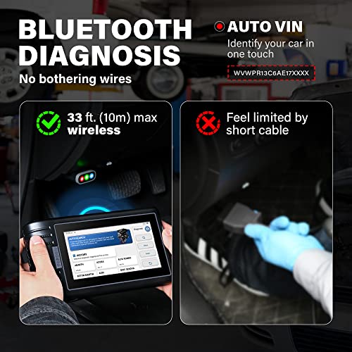 Obd2 Scanner Wireless, Topdon Ad800Bt, Free Lifetime Upgrade, Scan Tool, Automotive Diagnostic Tool, Full System Diagnosis, 28+ Reset Services, Oil Reset/Abs Bleeding/Immo/Tpms/Sas/Bms/Epb/Dpf/Autovin #TOP2