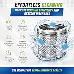 True Fresh Washing Machine Cleaner Tablets 25-Pack - Deep Cleaning Washer cleaner Tablets for Top loader, front Load & HE - Cleans Drum, Tub seal & other Parts Descaler & septic safe