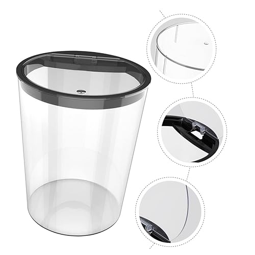 Miniatura 8 de Cubo de basura transparente para dormitorio, papelera para oficina, cocina, papelera, papelera, papelera para el hogar, cubo de basura transparente,
