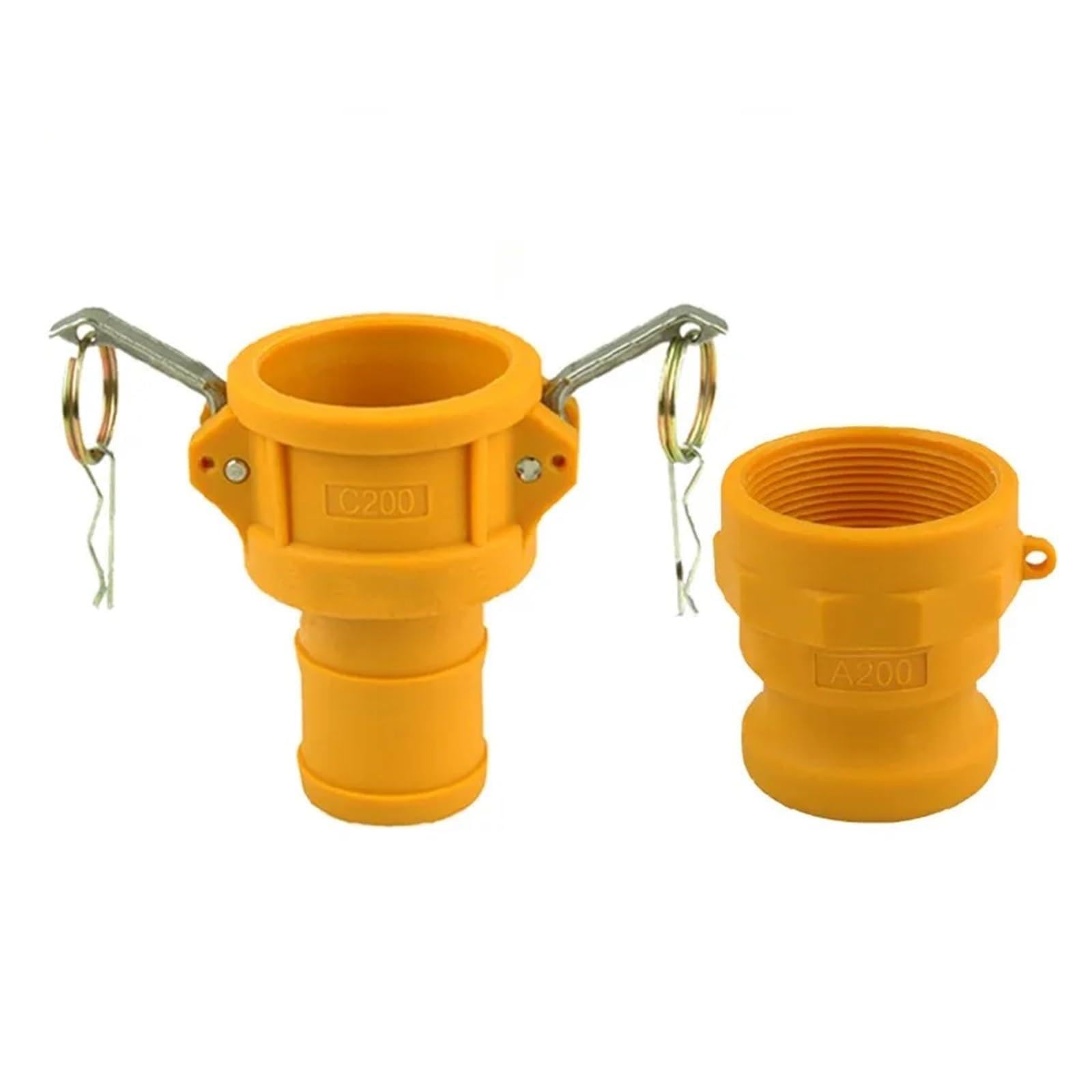 1Pcs DN15 To DN50 Camlock Couplings 1/2" To 2" Quick Disconnect PP Pipe Fittings(Red,1-1/2") Barb Fittings