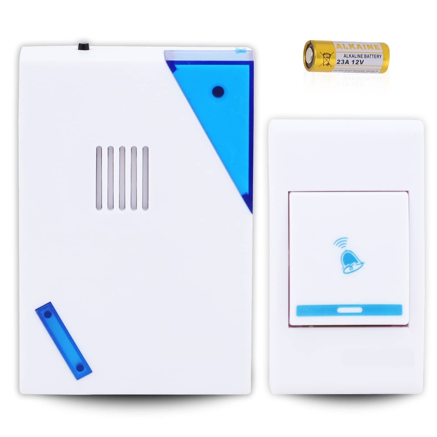 CLEMATIS Wireless Doorbell Over 100 Feet Range | Multiple Ringtones Receiver Transmitter, Easy Install, Door Bell for Home, Office, Hospital (Multicolor) (B0BT1SBSY8) Amazon Price History, Amazon Price Tracker