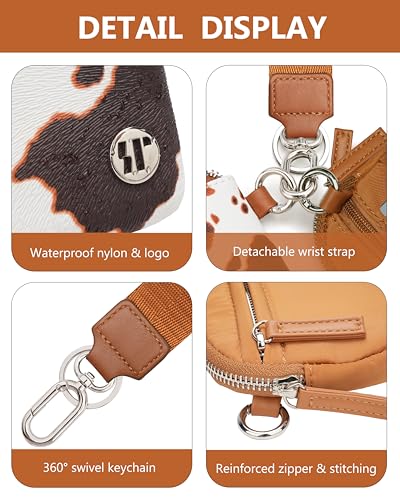 Image of Wallet Wristlet for Women, RFID Wallet Keychain with Dual Pocket | Nylon Wristlet Wallet with Coin Purse, ID Window, Card Holder and Small Wallet Design
