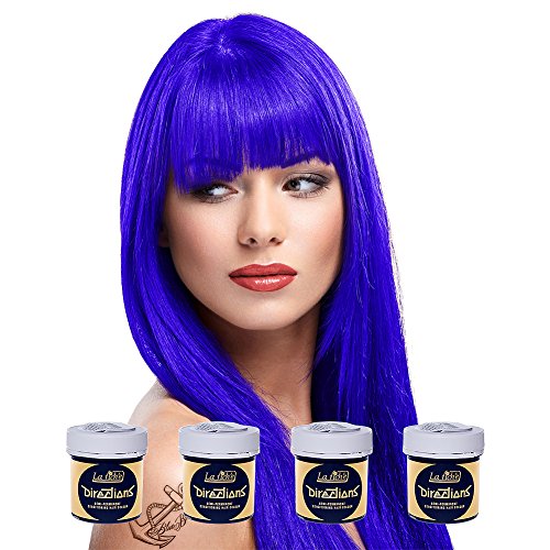4 x La Riche Directions Semi-Permanent Hair Colour Dye Box Of Four-Neon Blue