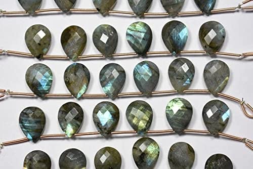 Labradorite véritable briolette 12x16mm pour remplacer les pierres ternes