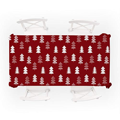 Nappe de Noël imperméable anti-tache pour protéger la table du Nouvel An - 5