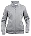 Produktbild Clique Clothing Damen Sweatshirt mit Reißverschluss, Seitentaschen mit Reißverschluss, I Pod/Handyschlaufe, 7 Farben inkl. Hi Viz, XS-XL Gr. M, Grey Melange