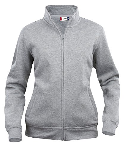Preisvergleich Produktbild Clique Clothing Damen Sweatshirt mit Reißverschluss, Seitentaschen mit Reißverschluss, I Pod / Handyschlaufe, 7 Farben inkl. Hi Viz, XS-XL Gr. M, Grey Melange