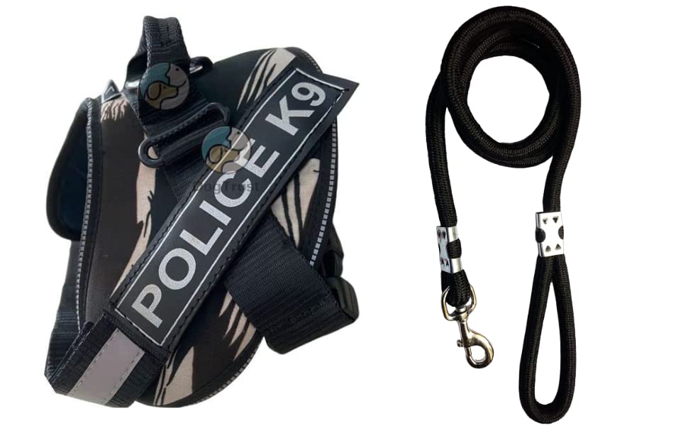 Dog Trust Dog Harness,No-Pull Reflective Pet Vest Harness with 1.5M Leash Set, Adjustable Waterproof Oxford Fabric Dog Vest with Handle,Easy Control for Small Large Dogs Black Army Print (B0C46CJ1Y6) Amazon Price History, Amazon Price Tracker