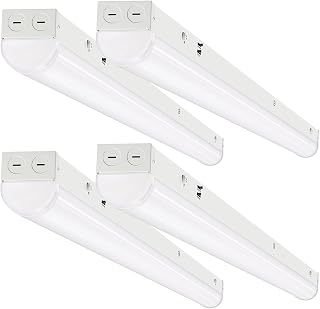 DAKASON 4FT LED Linear Light Fixture 4Pack, 40W/32W/24W, 3500K/4000K/5000K | 5200LM LED Shop Light, 0-10V Dimmable Ceiling Light for Garage, Warehouse, Office, Workshop, Commercial Lighting, UL